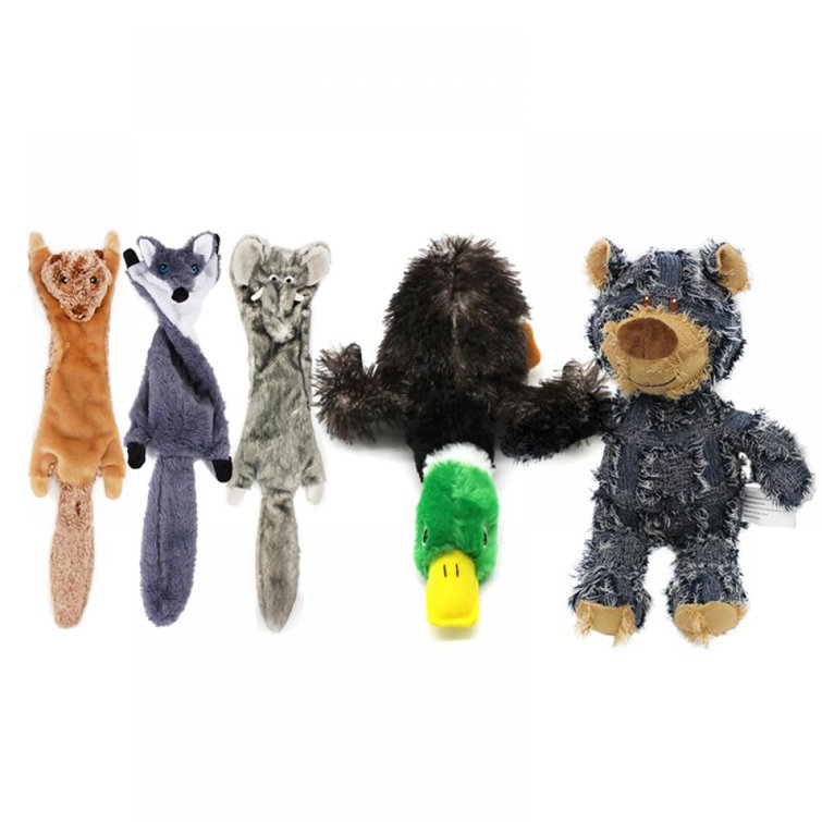 Norbi Dog Squeaky Toys No Stuffing 5 Pack Dog Toys Crinkle Dog Toys For